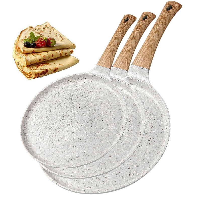 Danish Pancake Pan - 20/24/28cm Nonstick Crepe Egg Pan Pizza