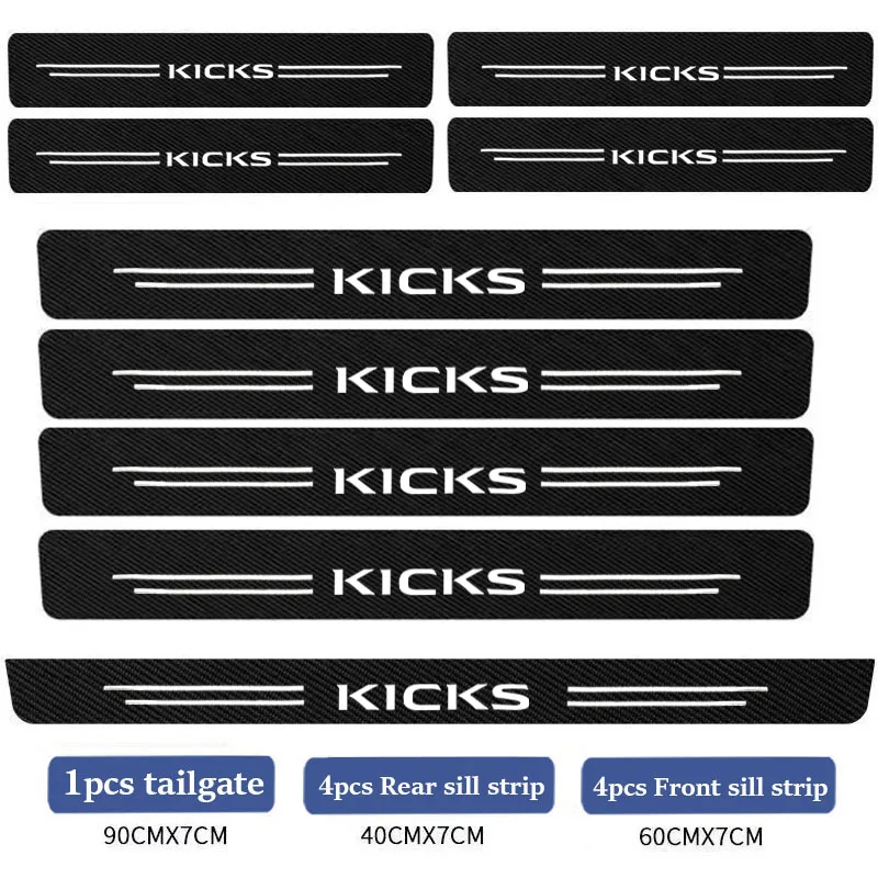 Crepe Pan Carbon - Car Door Sill Guard Plate Threshold
