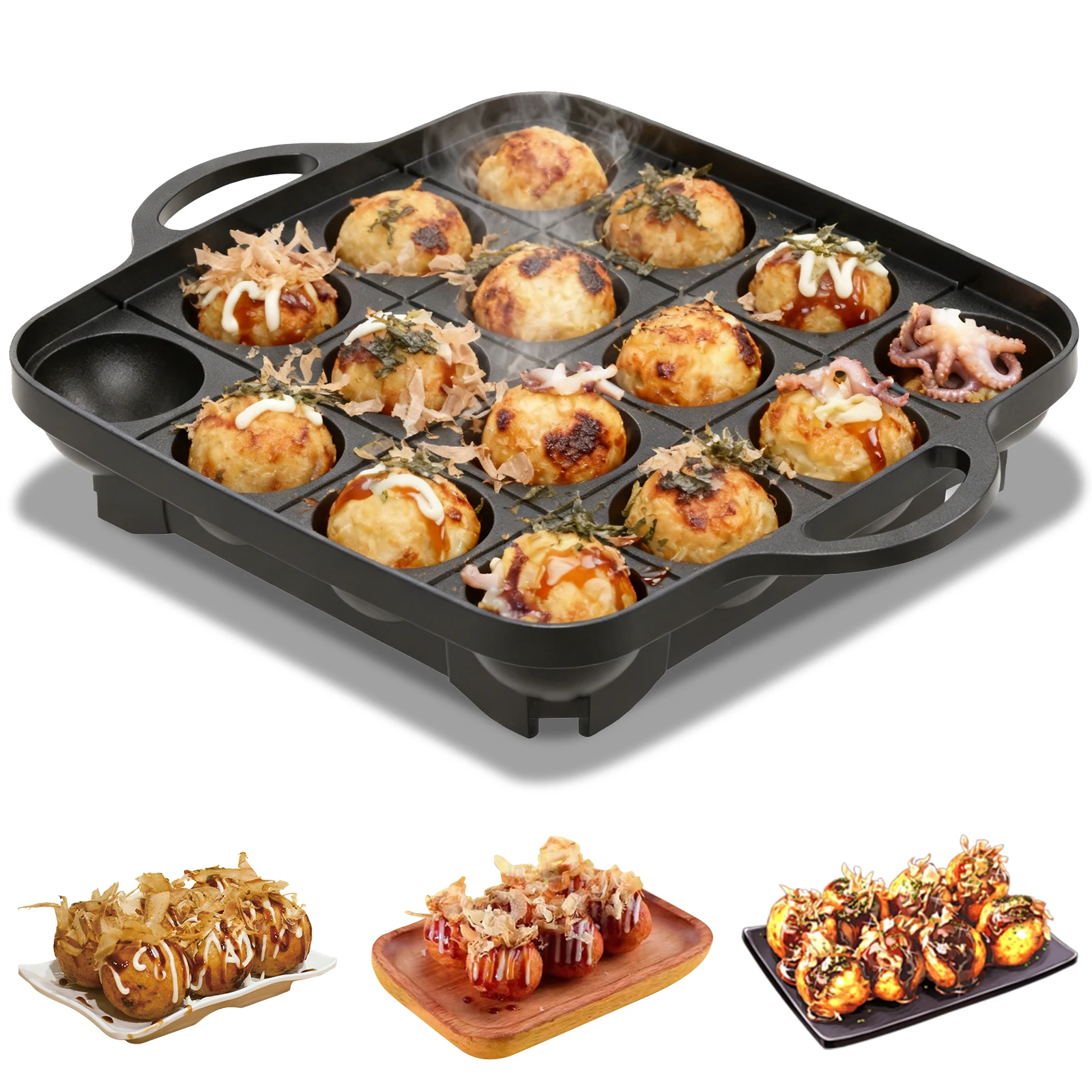 16 Holes Takoyaki Pan Cast Alu - Takoyaki Grill Plate avis et prix