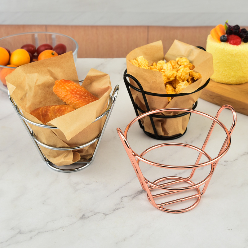 Iron small food basket Bar fri - Dim Sum Basket avis et prix