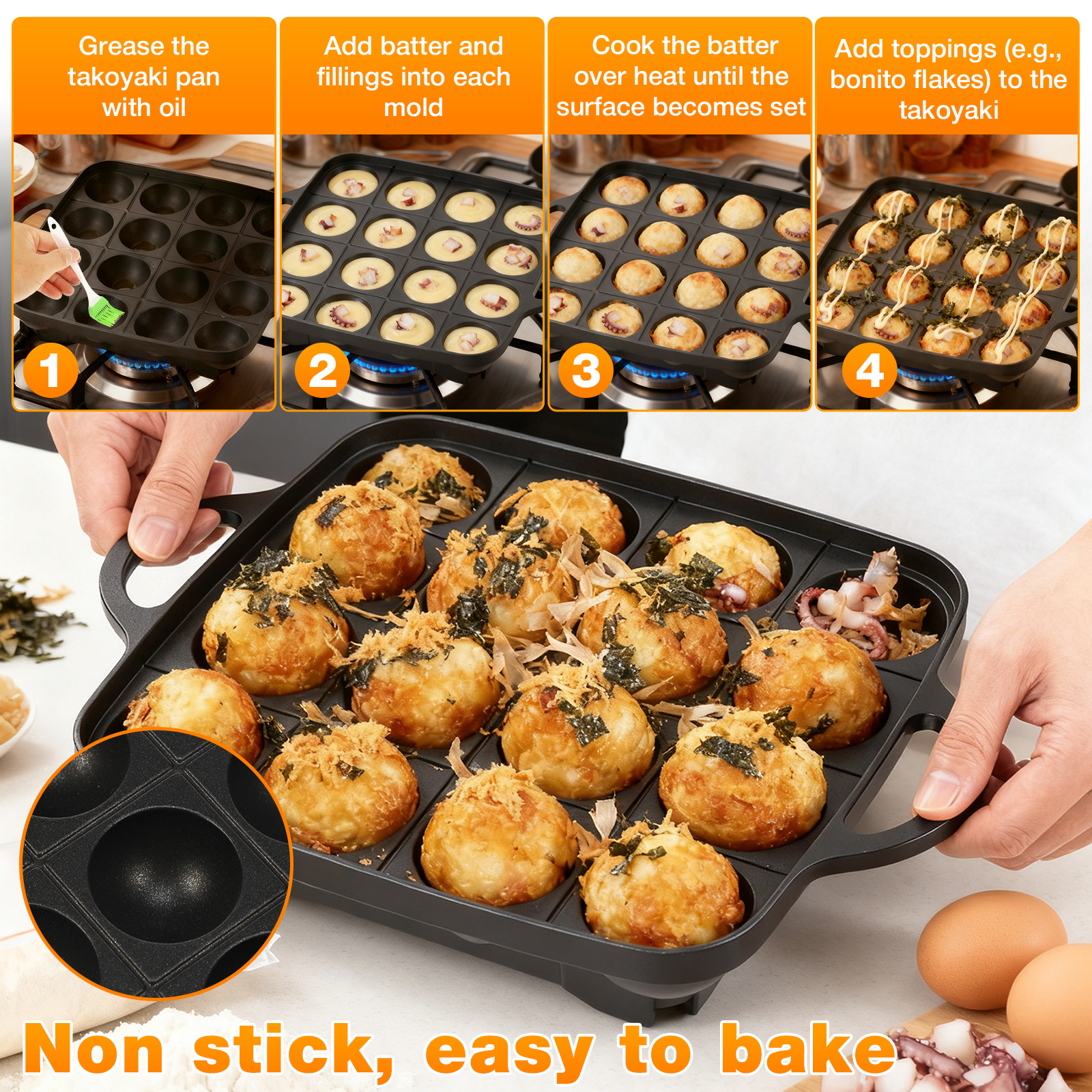Takoyaki Pan Nonstick Japanese - Takoyaki Grill Plate avis et prix