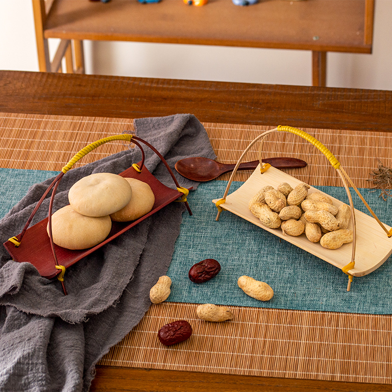 Handwoven Bamboo  Tea Tray Wed - Dim Sum Basket avis et prix