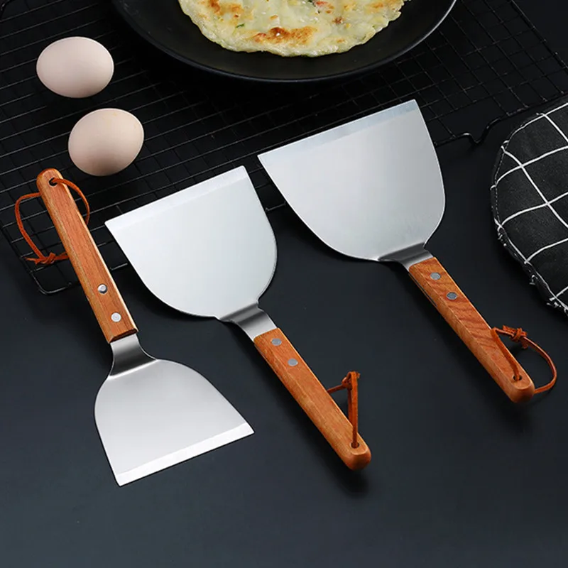 Stainless Steel Wooden Handle  - Okonomiyaki Spatula avis et prix