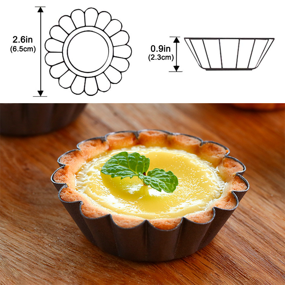 12Pcs Pan Mold Tart Quiche Fla - Egg Waffle Pan avis et prix