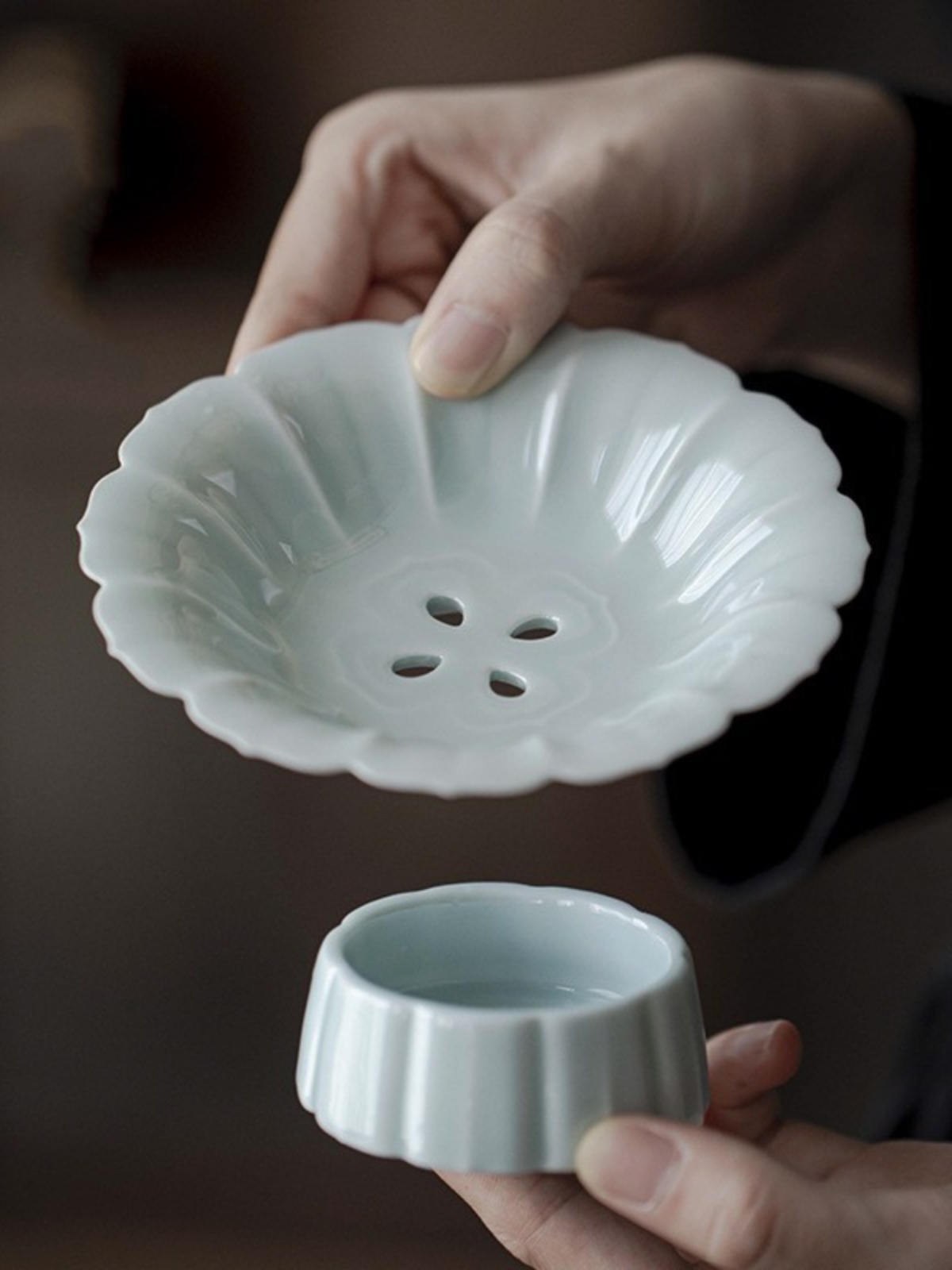 Chinese Style Ceramic Lotus Pe - Dim Sum Basket avis et prix