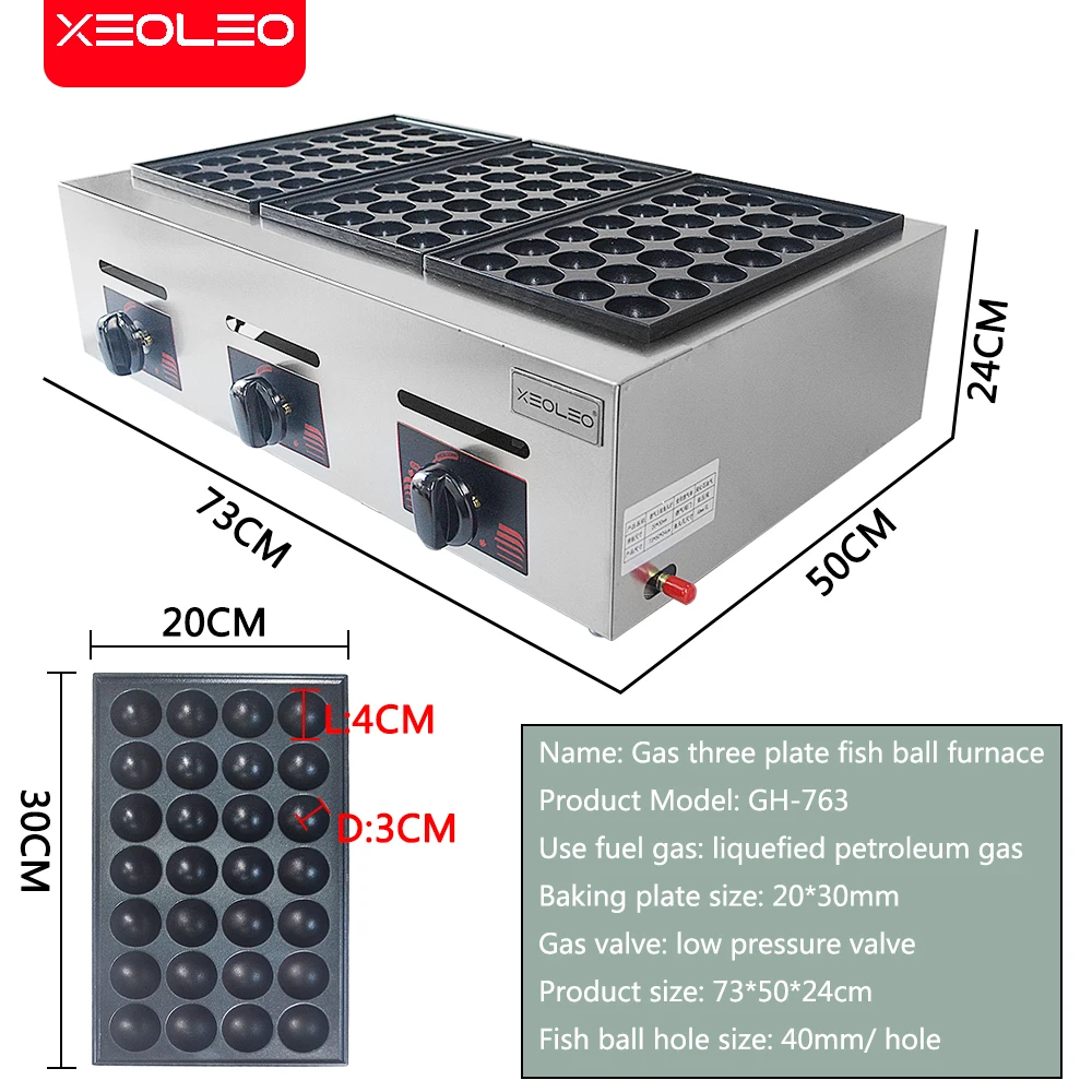 XEOLEO Commercial Desktop 3-pl - Takoyaki Grill Plate avis et prix