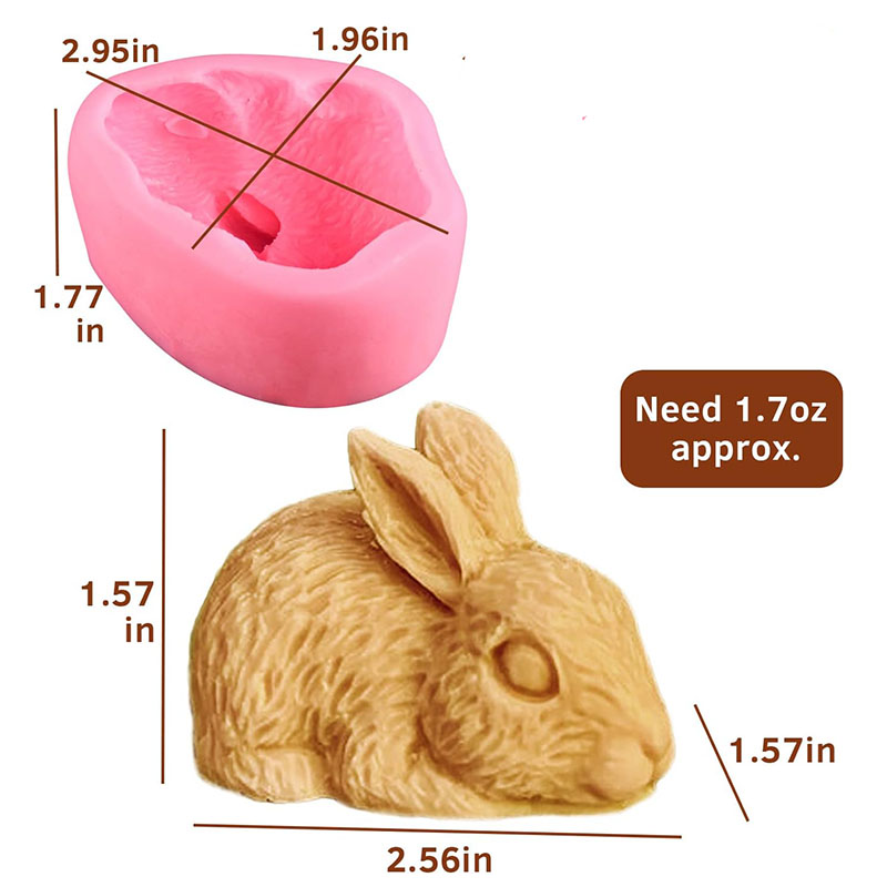 3D Rabbit Silicone Soap Mold E - Bunny Cake Mold avis et prix