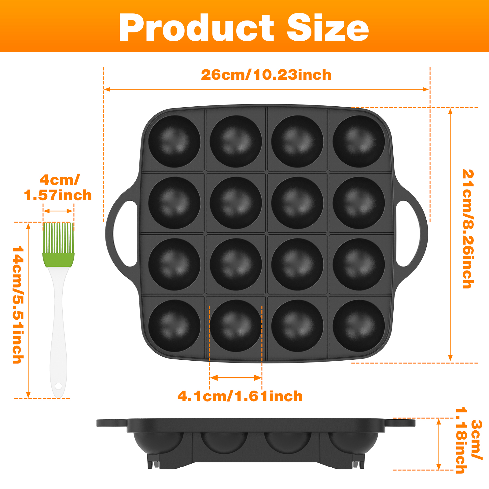Takoyaki Pan 16 Hole Octopus B - Takoyaki Grill Plate avis et prix