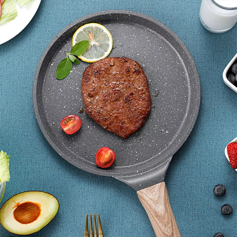 Maifan Stone Frying Pan Steak  - Danish Pancake Pan avis et prix