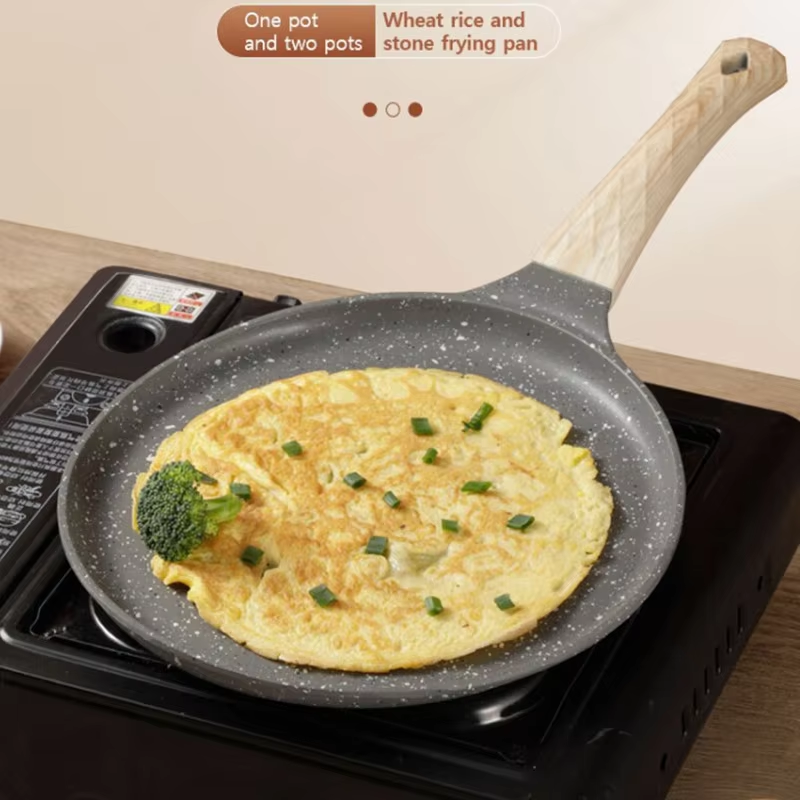 Maifan Stone Frying Pan Steak  - Danish Pancake Pan avis et prix
