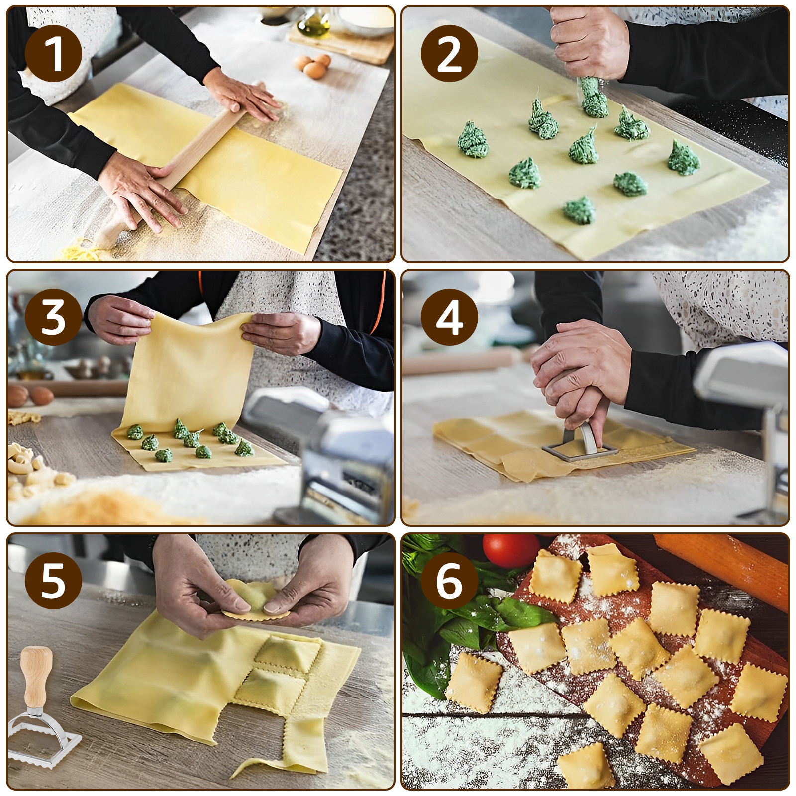 6Pcs Ravioli Maker Set Ravioli - Dumpling Press Set avis et prix
