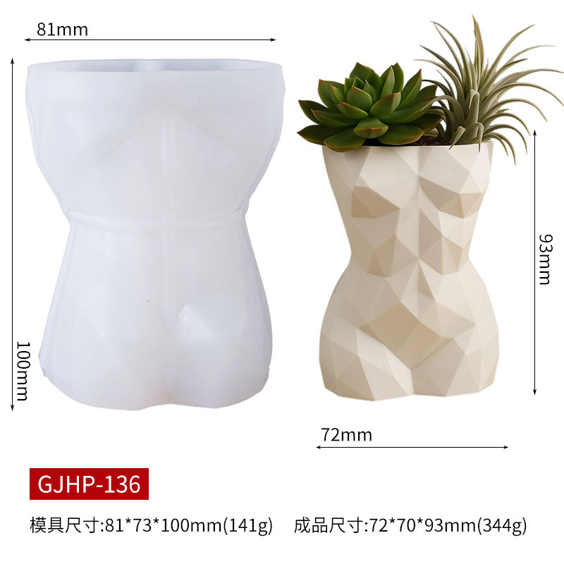 3D Geometric Female Body Flowe - Potsticker Mold avis et prix