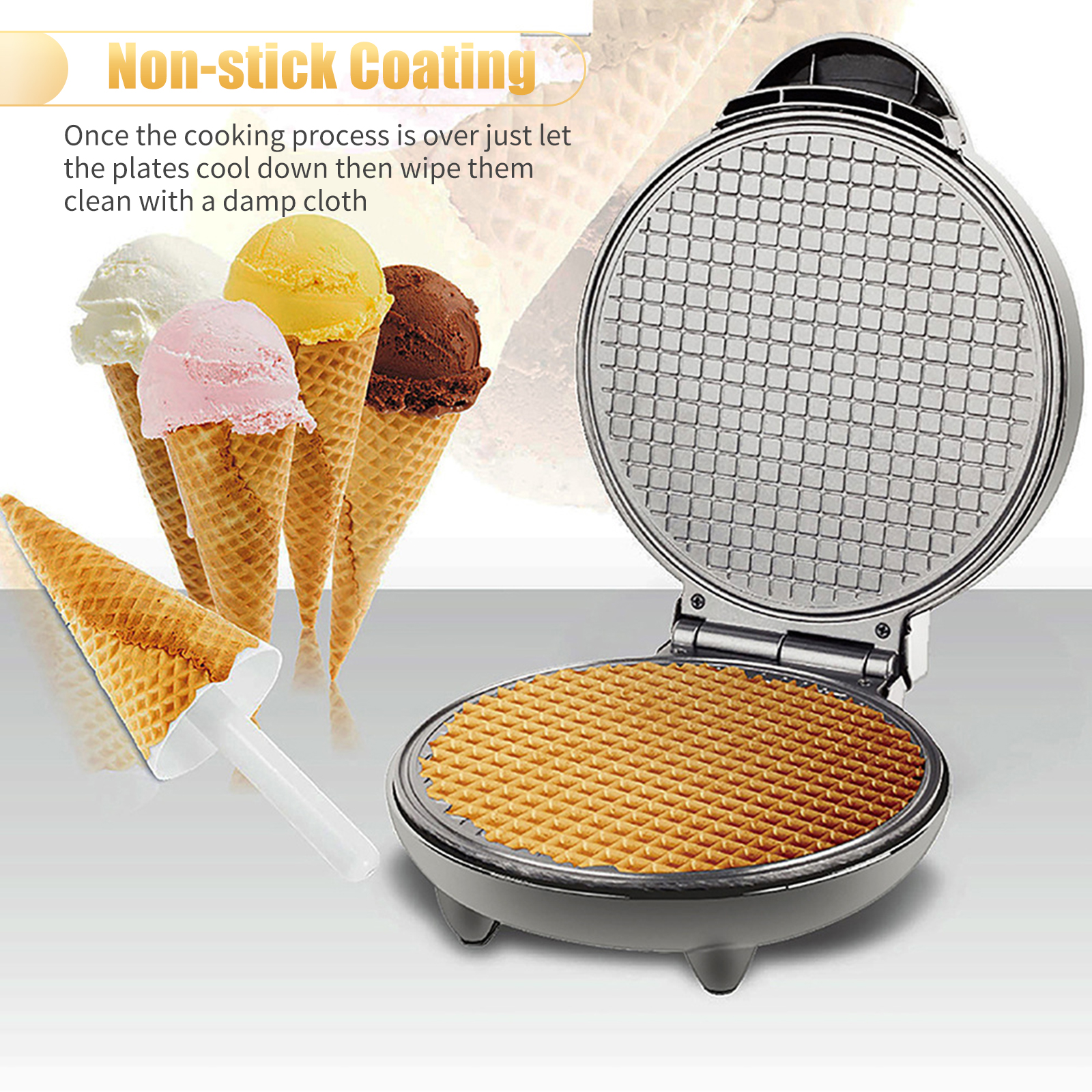 1200W Waffle Maker Nonstick Ba - Waffle Cone Maker avis et prix