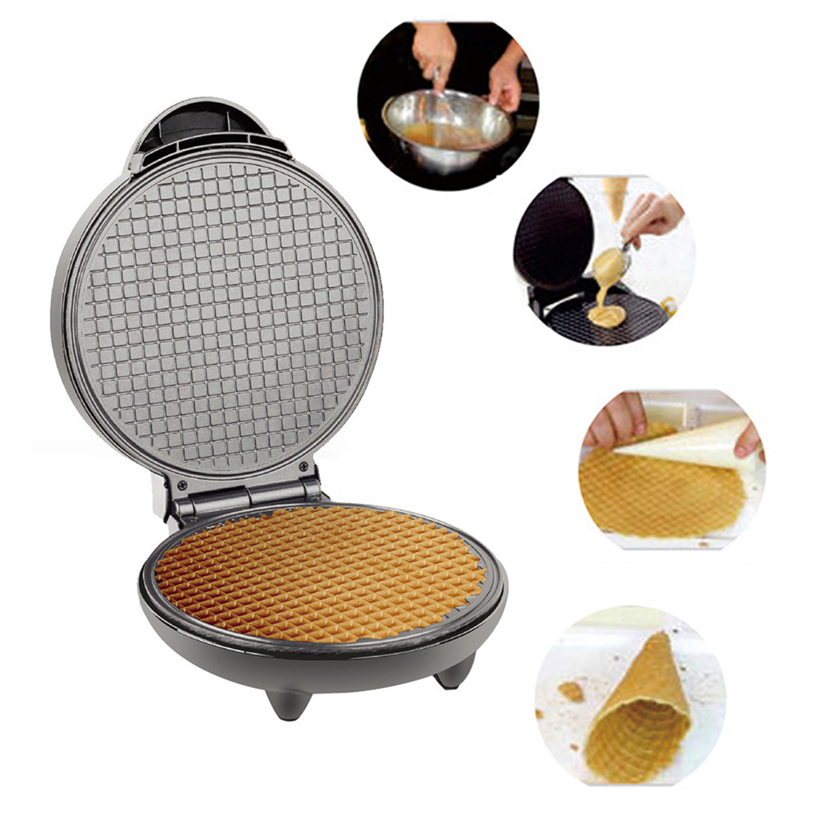 1200W Waffle Maker Nonstick Ba - Waffle Cone Maker avis et prix