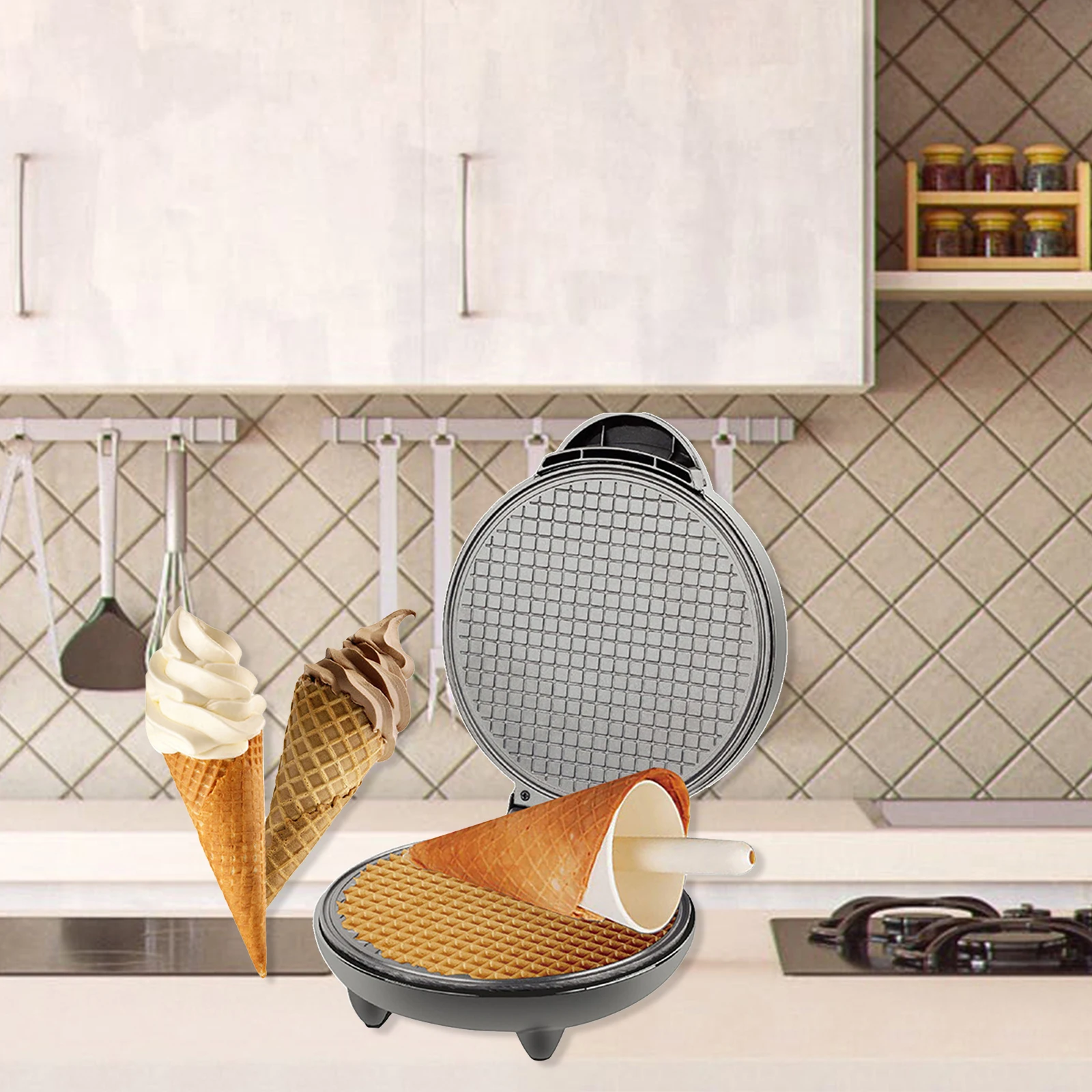 1200W Waffle Maker Nonstick Ba - Waffle Cone Maker avis et prix