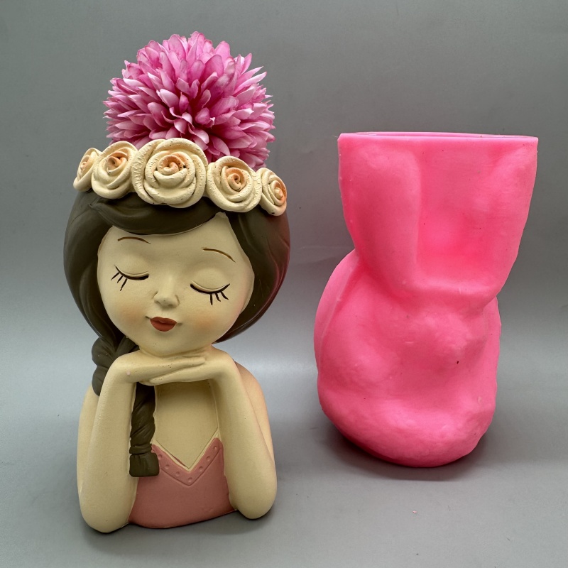 Cute girl flower pot silicone  - Potsticker Mold avis et prix