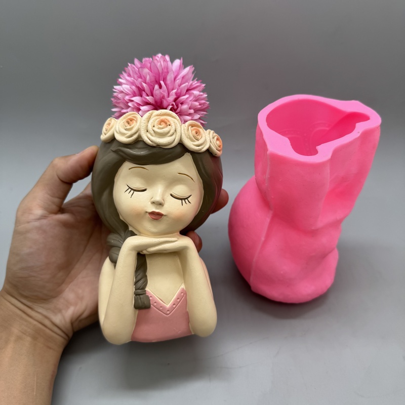 Cute girl flower pot silicone  - Potsticker Mold avis et prix