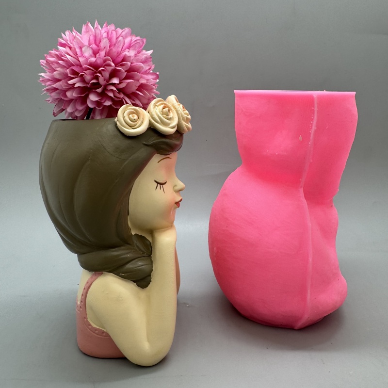 Cute girl flower pot silicone  - Potsticker Mold avis et prix