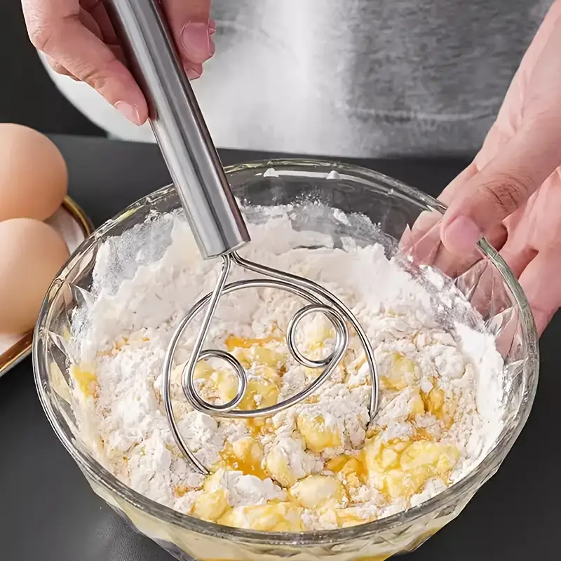 Danish Dough Whisk - Stainless - Danish Pancake Pan avis et prix
