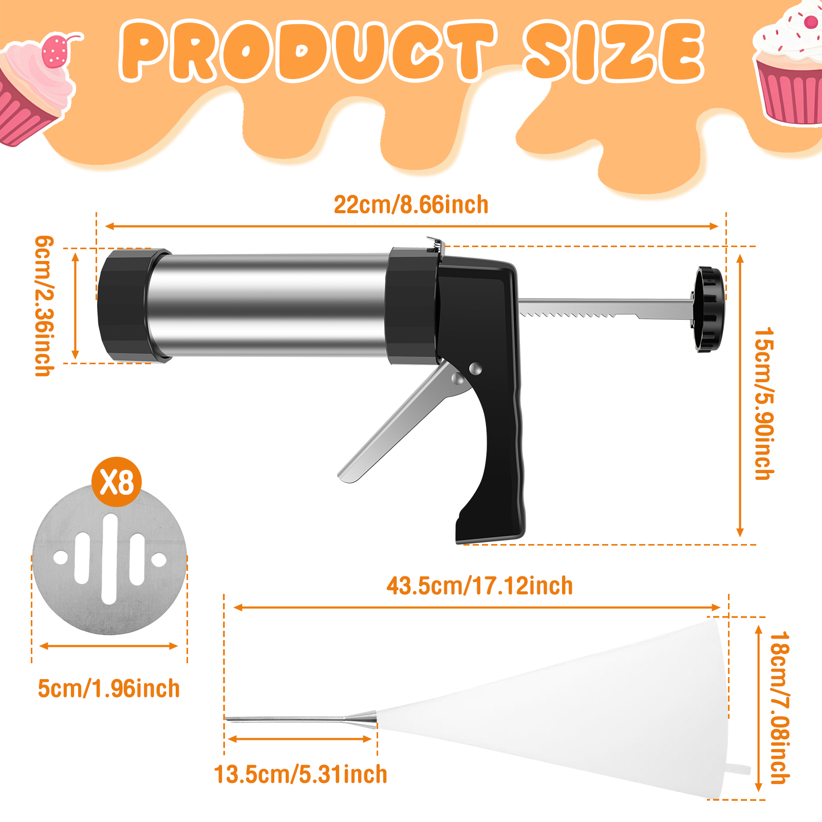 Stainless Steel Cookie Gun Chu - Churros Maker Gun avis et prix