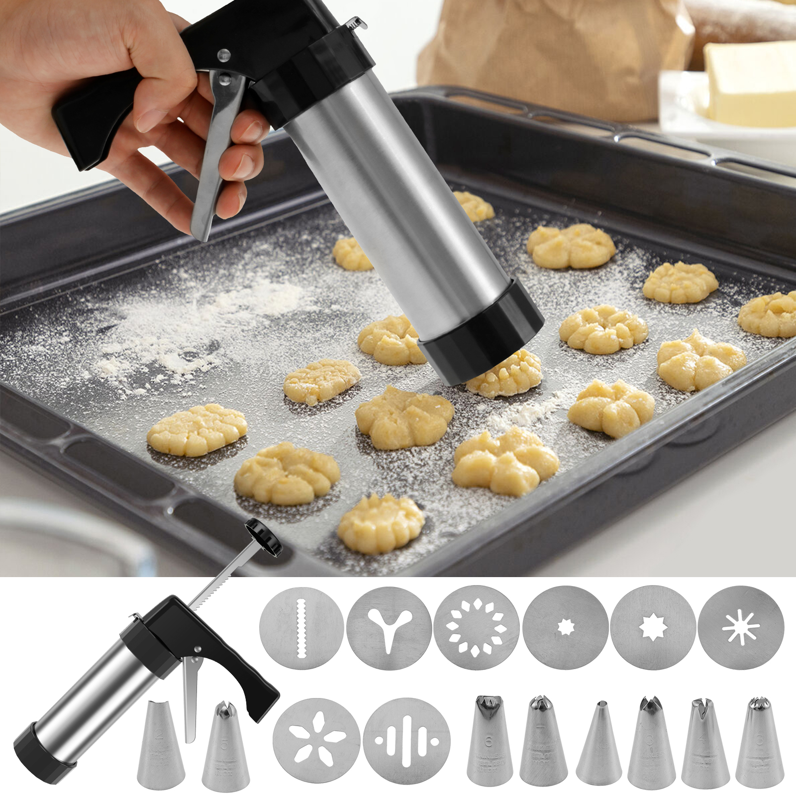 Stainless Steel Cookie Gun Chu - Churros Maker Gun avis et prix