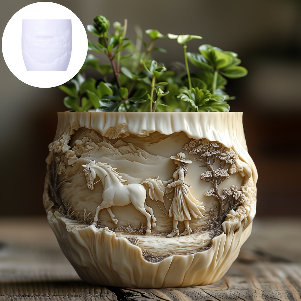 Beauty holding horse relief su - Potsticker Mold avis et prix