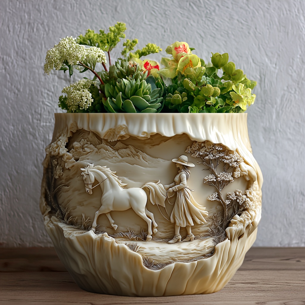 Beauty holding horse relief su - Potsticker Mold avis et prix
