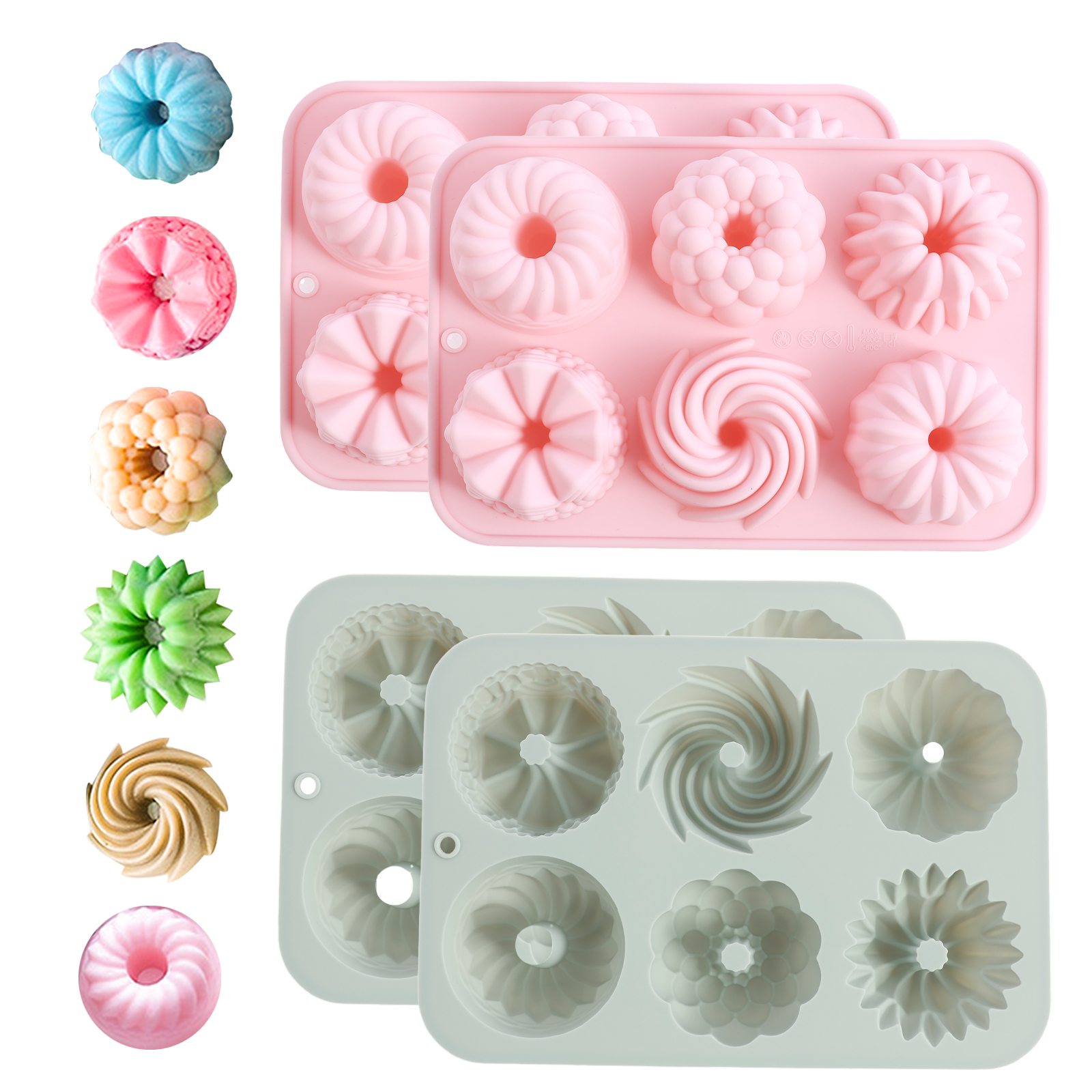 6-Cavity Silicone Fluted Tube  - Donut Mold Silicone avis et prix
