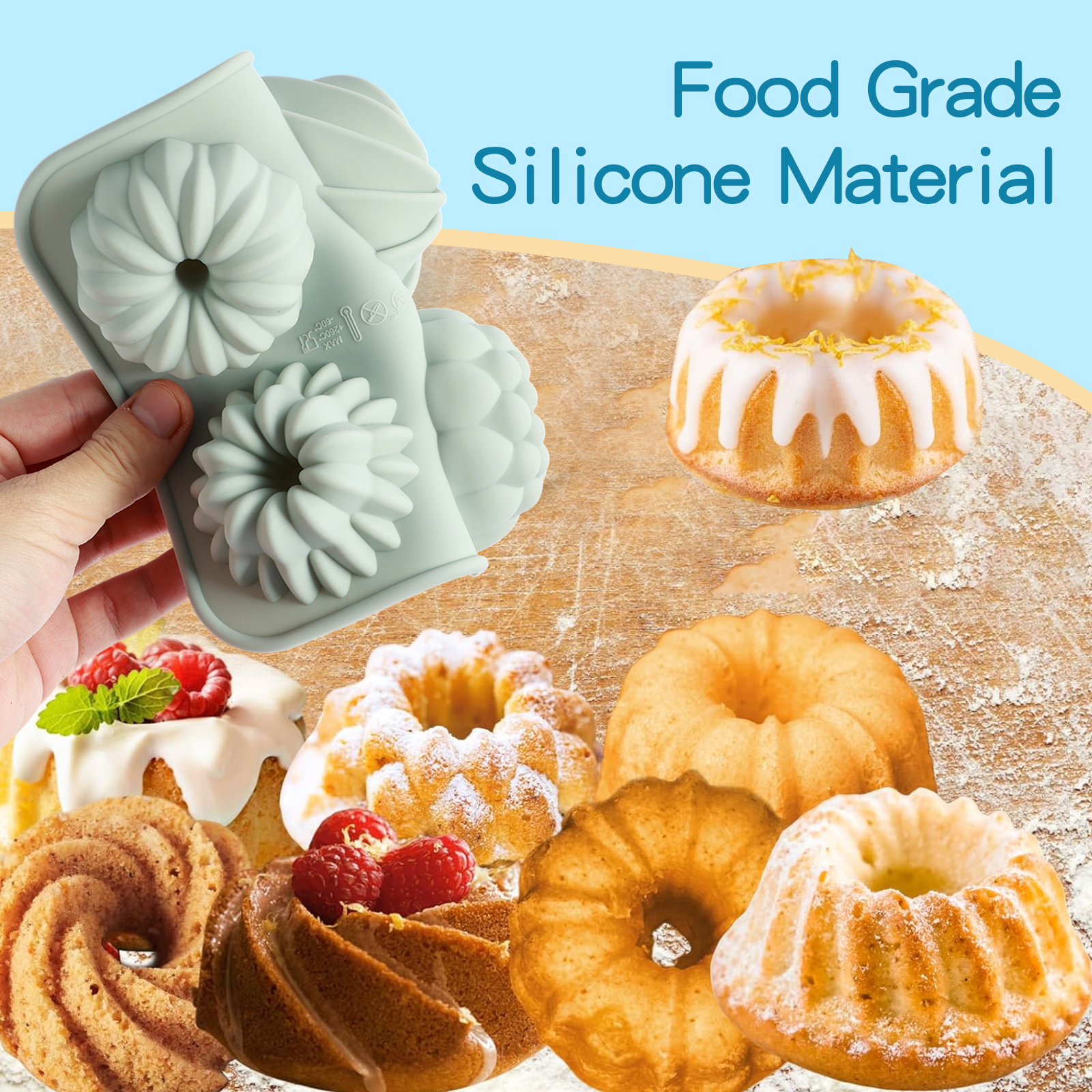6-Cavity Silicone Fluted Tube  - Donut Mold Silicone avis et prix