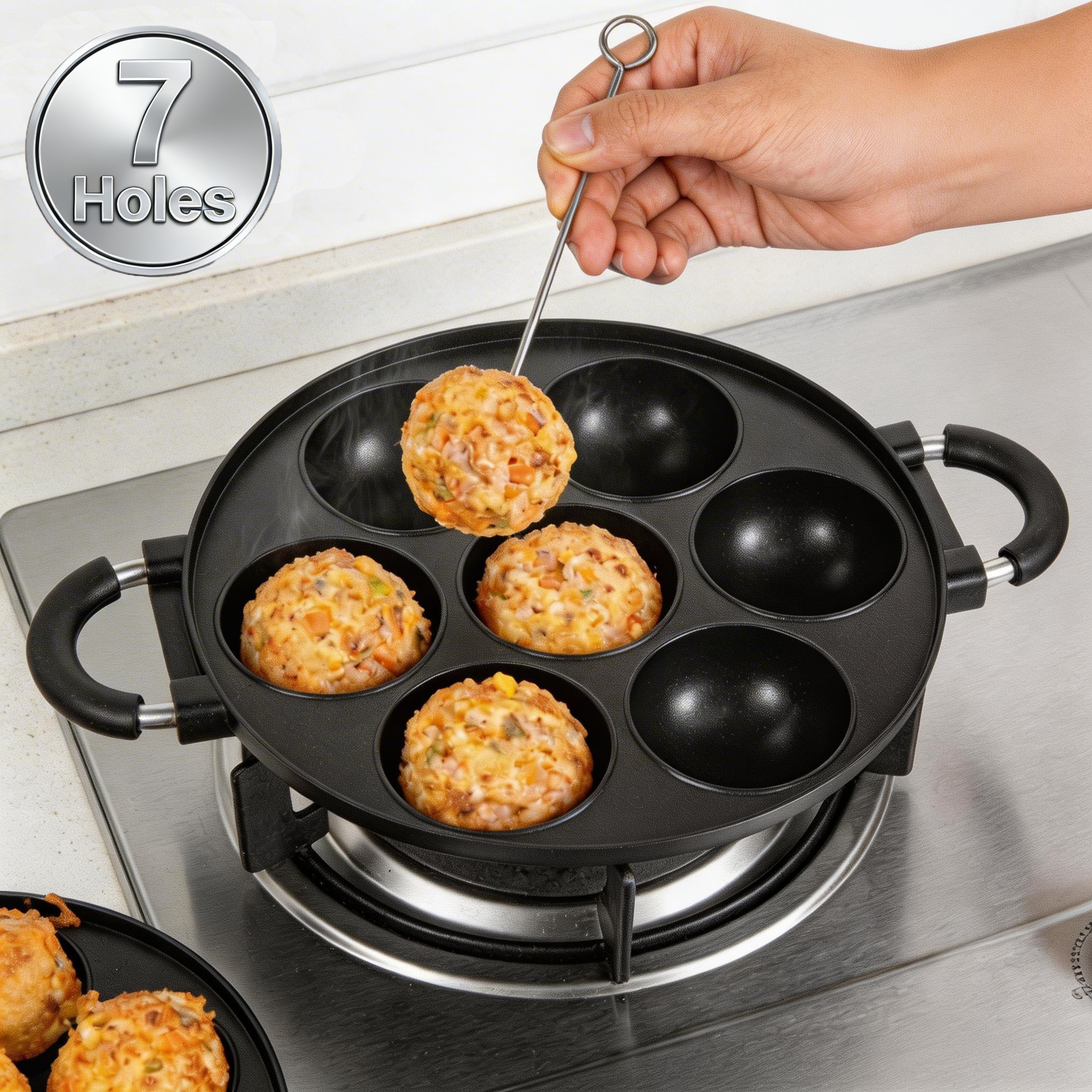 16/7 Holes Takoyaki Pan Alumin - Takoyaki Grill Plate avis et prix