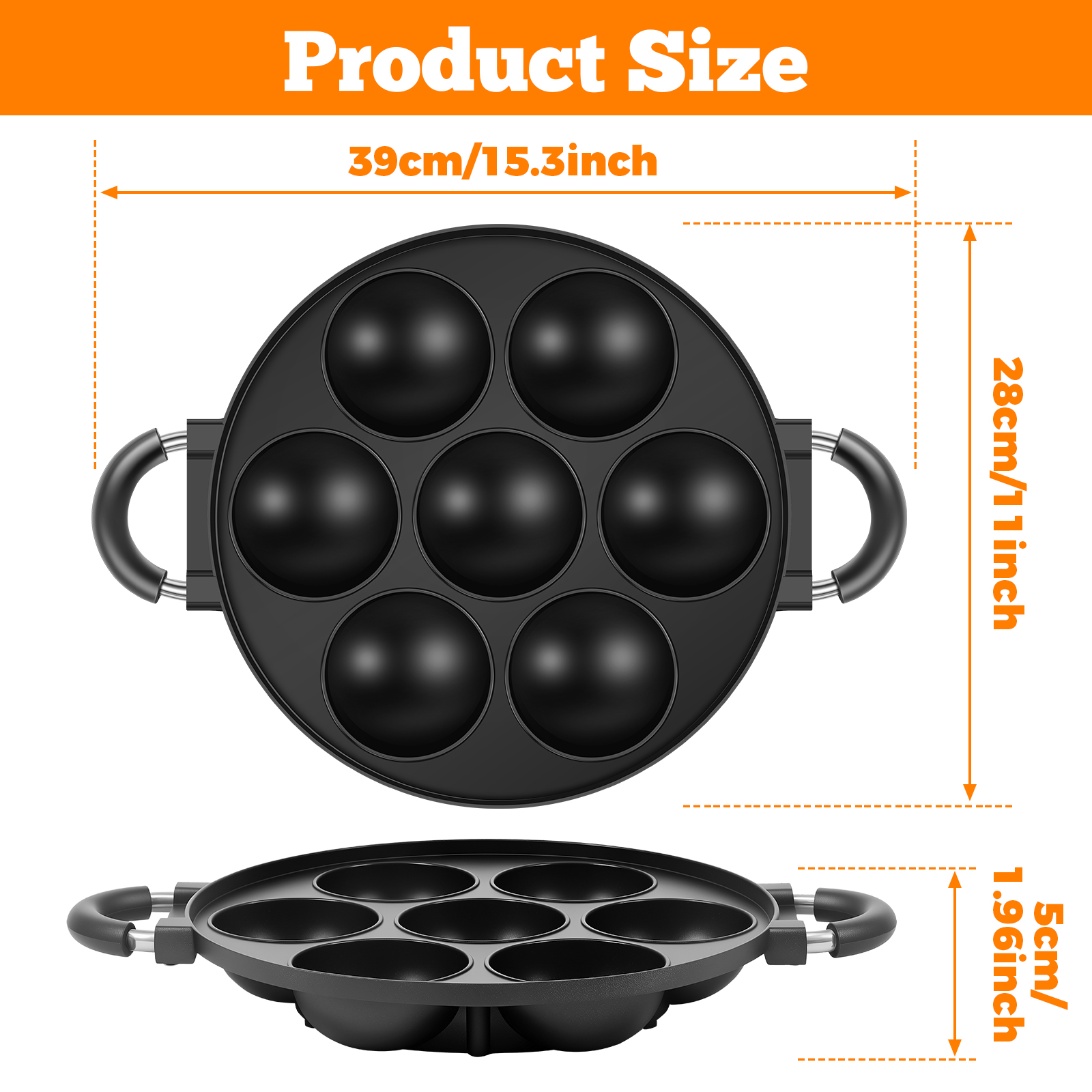 16/7 Holes Takoyaki Pan Alumin - Takoyaki Grill Plate avis et prix