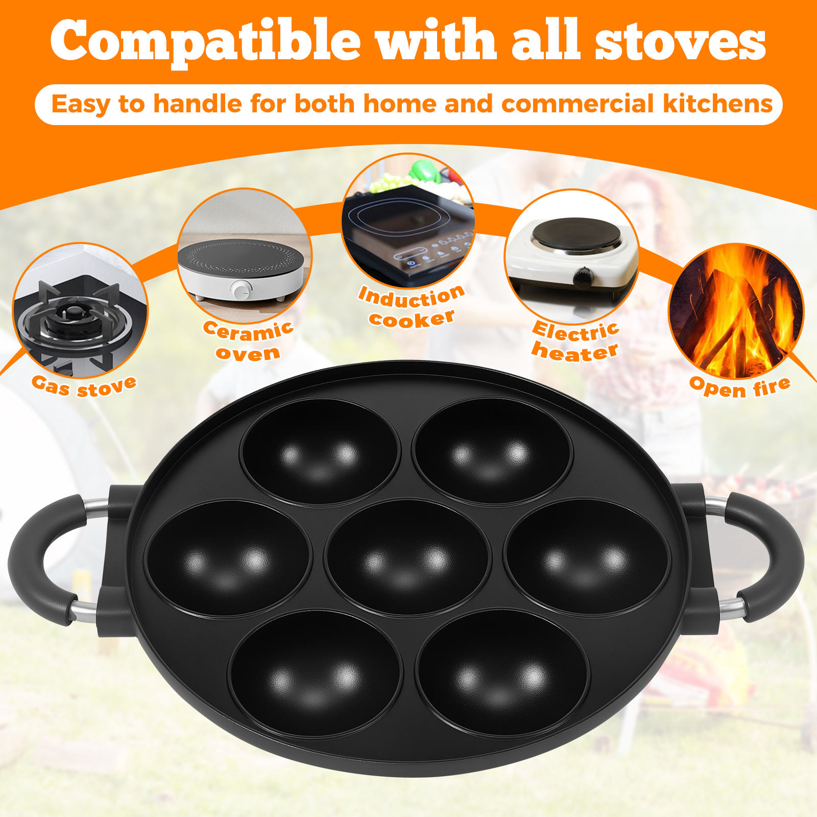 16/7 Holes Takoyaki Pan Alumin - Takoyaki Grill Plate avis et prix