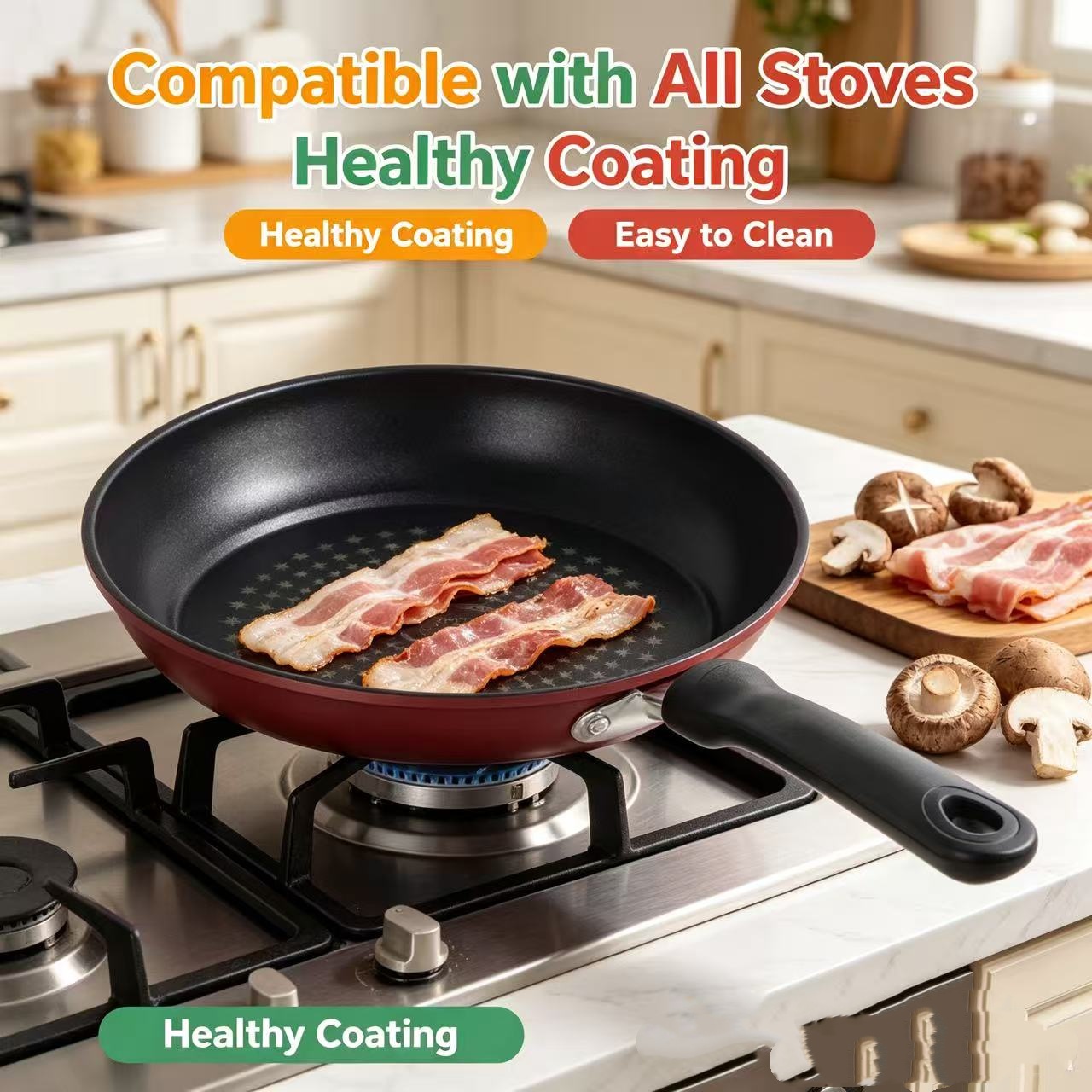 Premium Granite Non Stick Fryi - Cast Iron Corn avis et prix