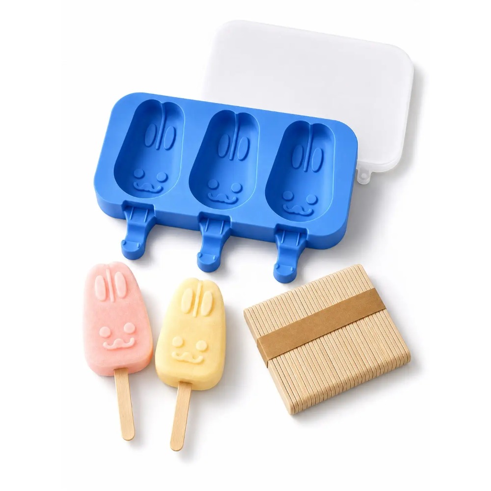 1pc 3-Cavity Silicone Popsicle - Bunny Cake Mold avis et prix