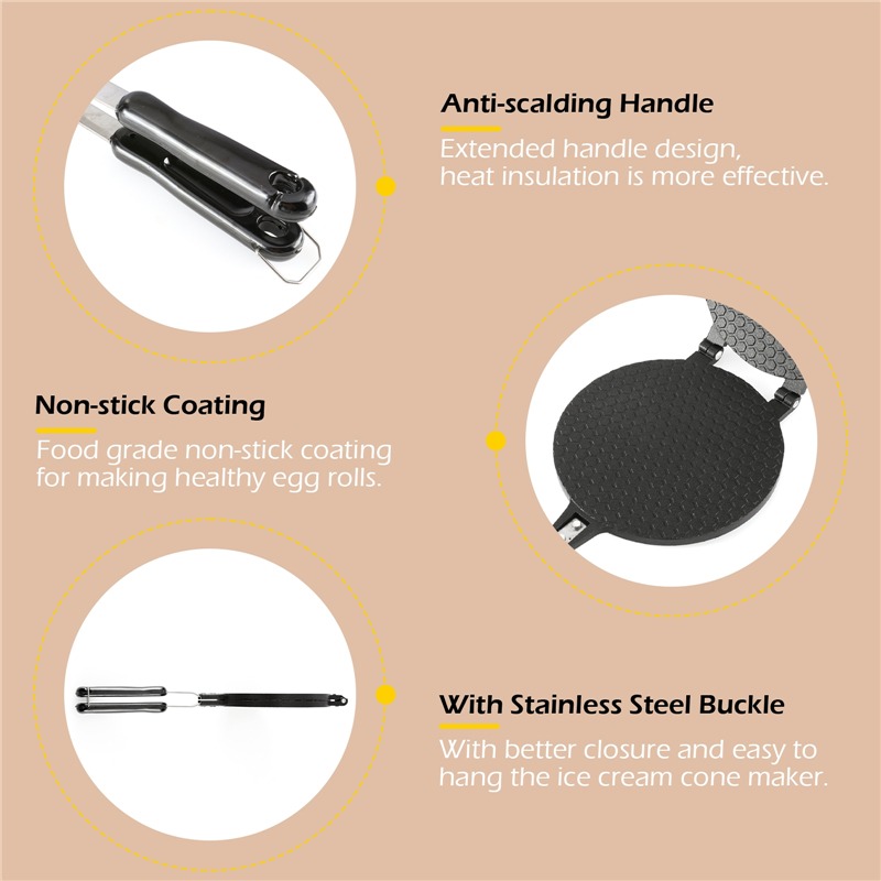 22cm Non-Stick Egg Roll Waffle - Egg Waffle Pan avis et prix