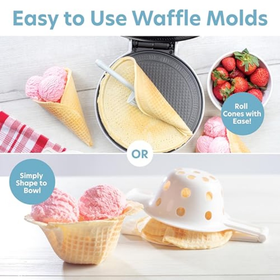Waffle Cone and Ice Cream Bowl - Waffle Cone Maker avis et prix