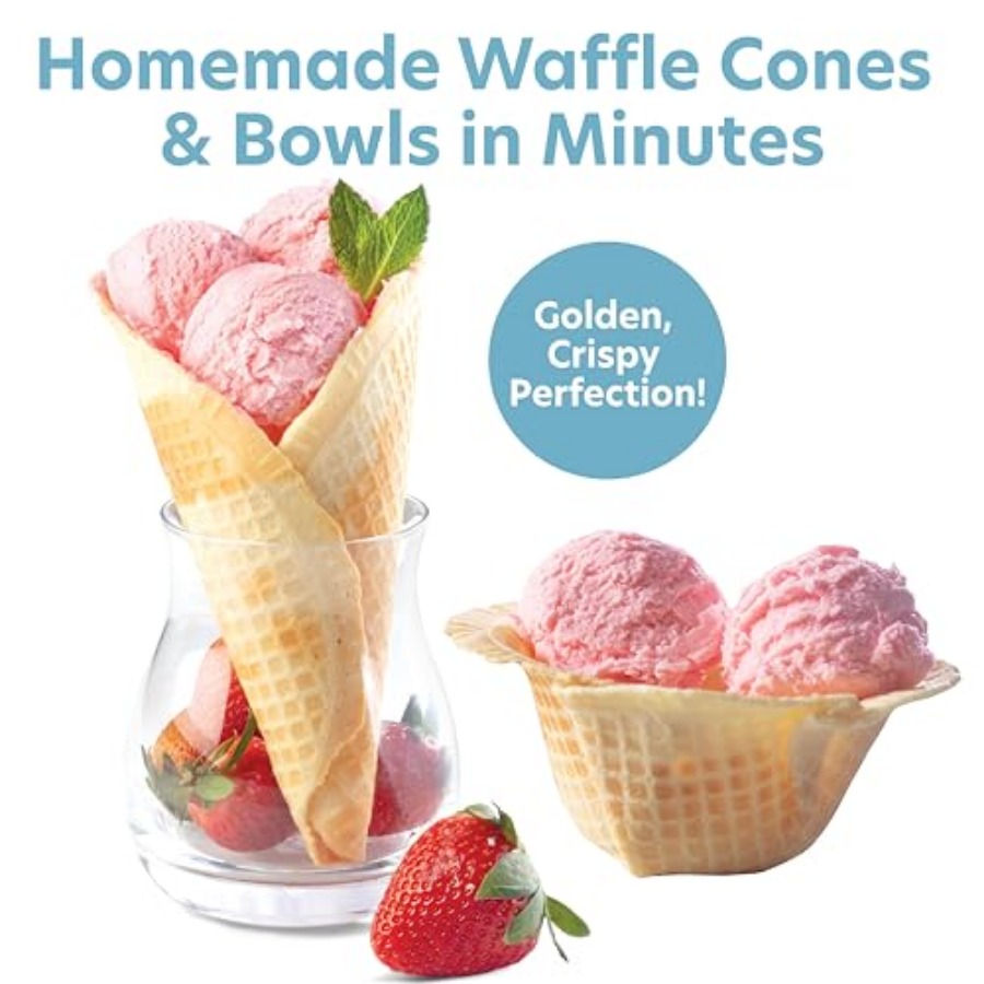Waffle Cone and Ice Cream Bowl - Waffle Cone Maker avis et prix