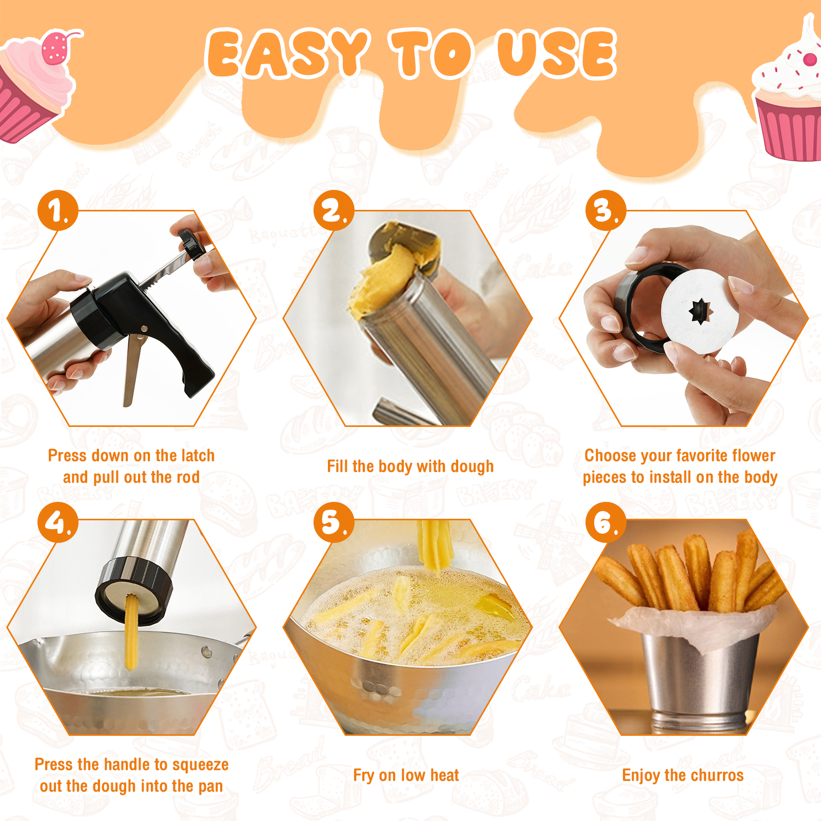 Cookie Press Gun Tips Set Stai - Churros Maker Gun avis et prix