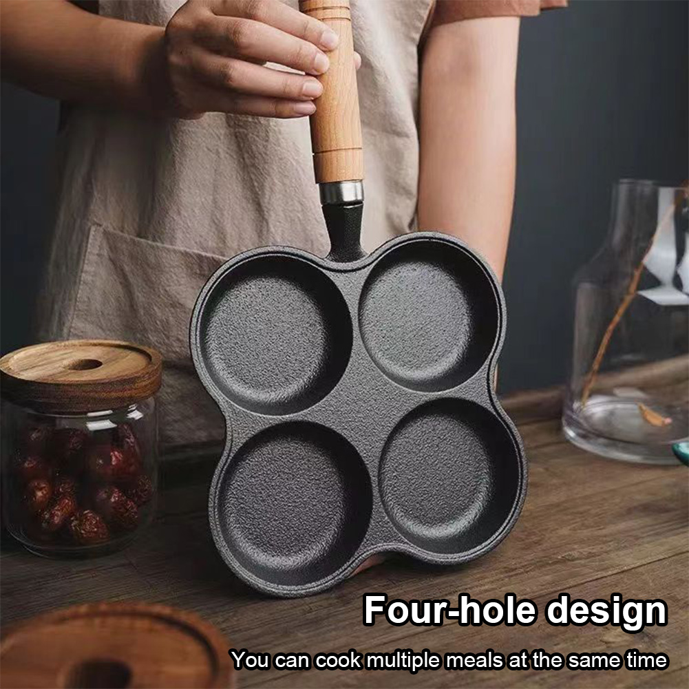 4-Hole Frying Pan Non Stick Br - Cast Iron Corn avis et prix