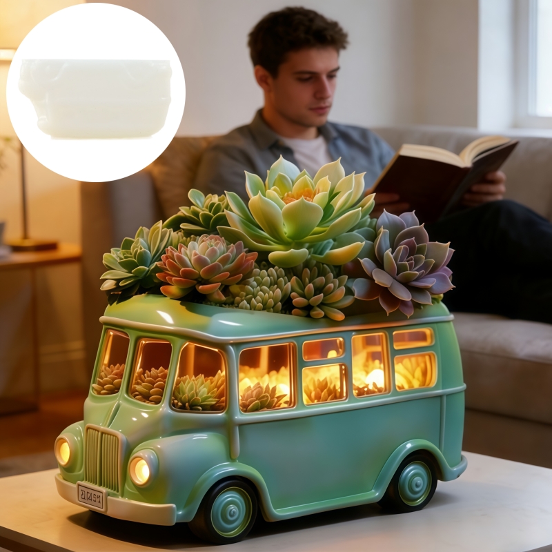 Bus succulent plant flowerpot  - Potsticker Mold avis et prix