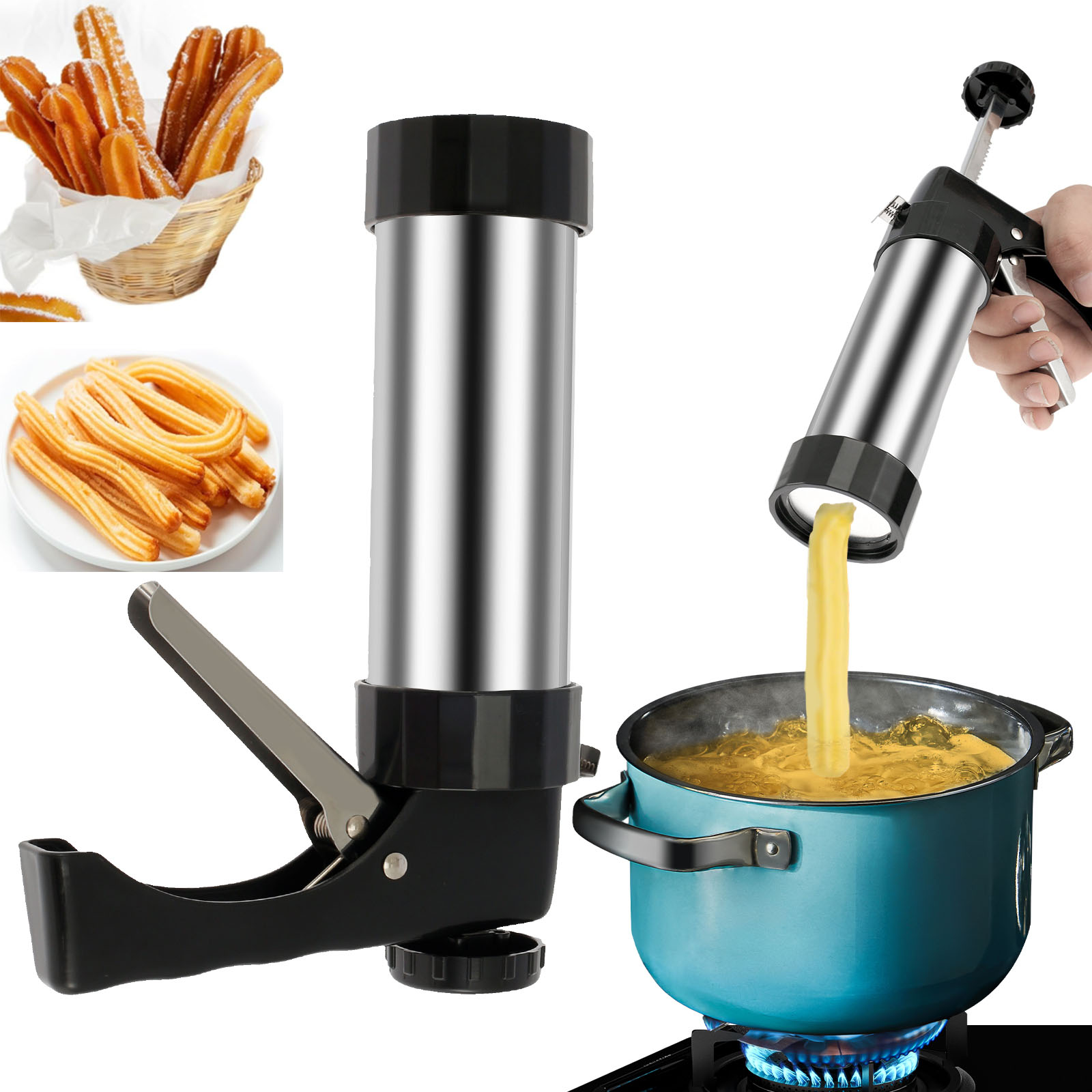 Cookie Press Gun Kit Stainless - Churros Maker Gun avis et prix