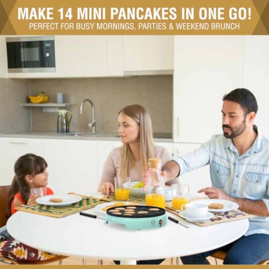 Mini Pancake Maker 14-Hole Ele - Mini Pancake Griddle avis et prix