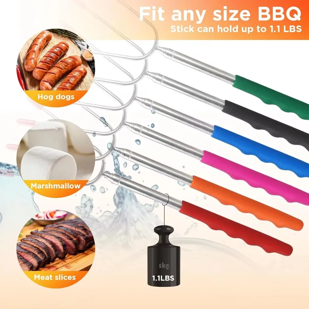 5/6/10pcs Telescopic BBQ Forks - Hot Dog Press avis et prix