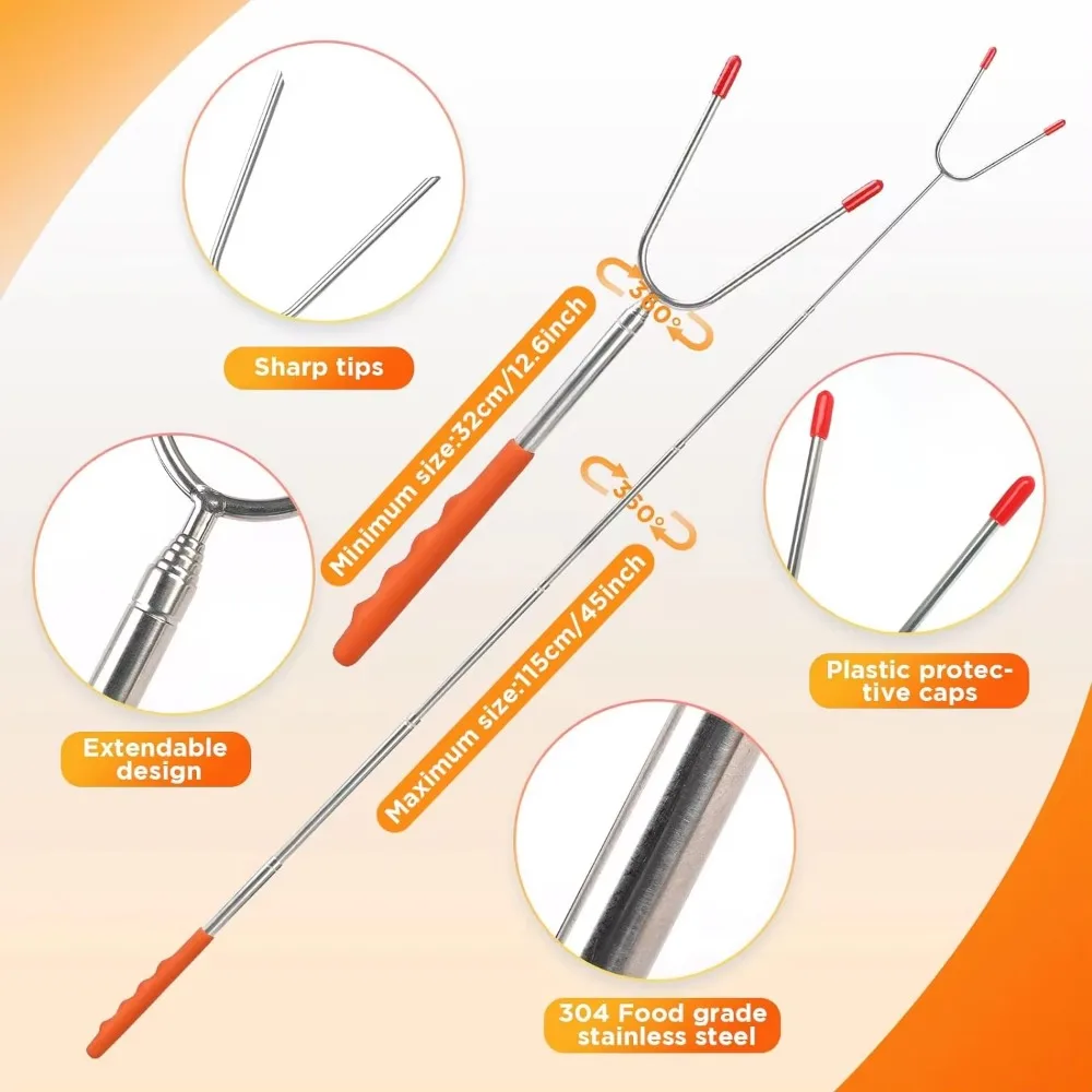 5/6/10pcs Telescopic BBQ Forks - Hot Dog Press avis et prix