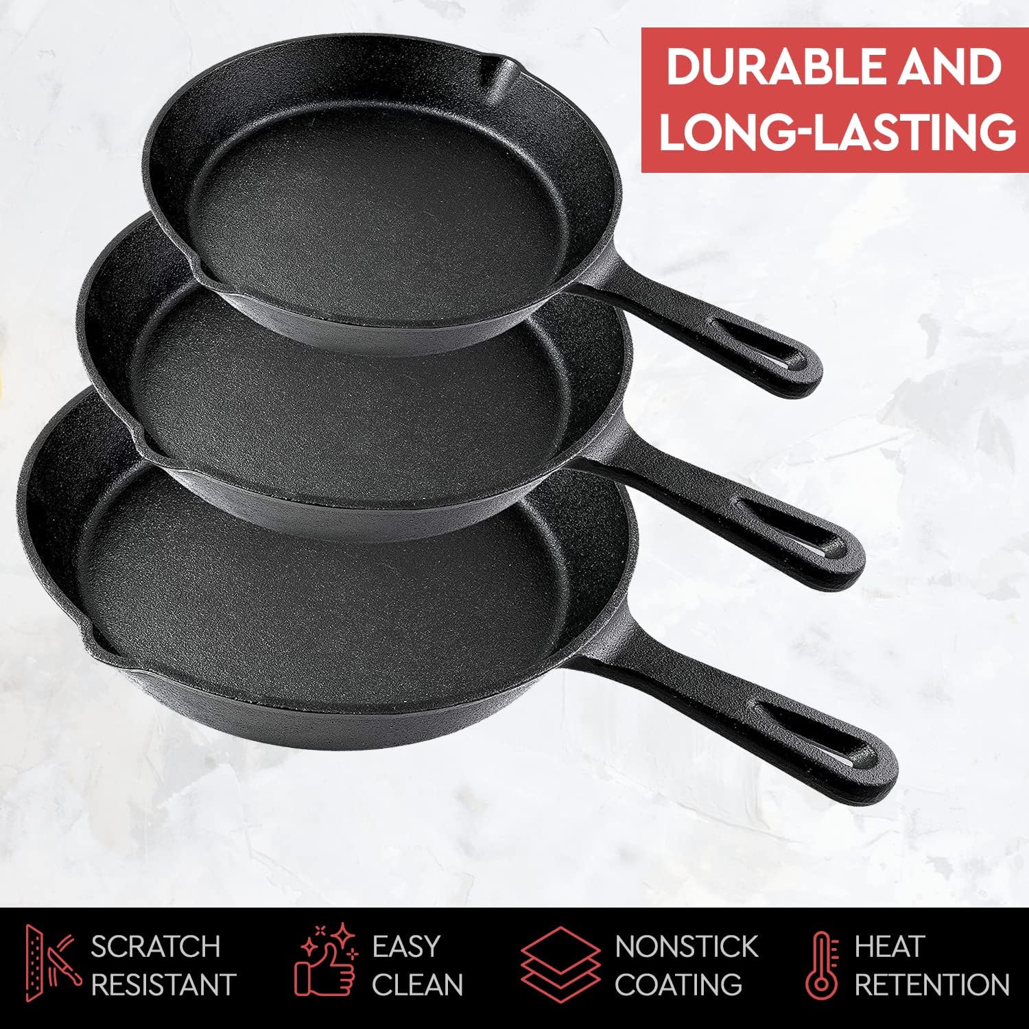 14/16/20cm Cast Iron Frying Pa - Cast Iron Corn avis et prix