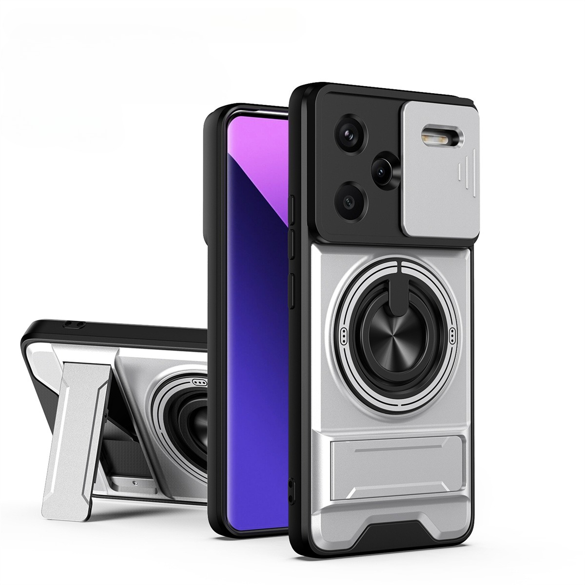Lens Slide Camera Phone Case f - Taco Stand Holder avis et prix