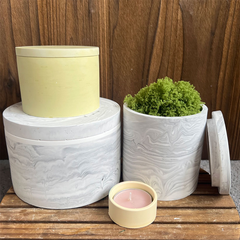 Round Cement Candle Canister S - Potsticker Mold avis et prix