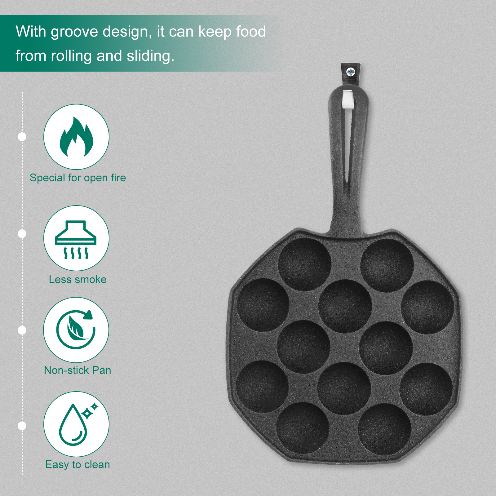 Takoyaki Pan 12 Molds Cast Iro - Takoyaki Grill Plate avis et prix