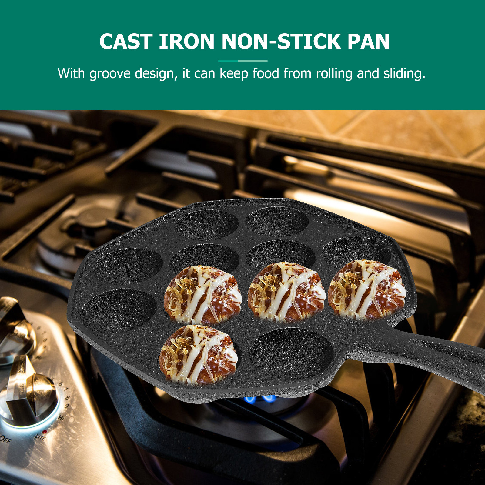 Takoyaki Pan 12 Molds Cast Iro - Takoyaki Grill Plate avis et prix