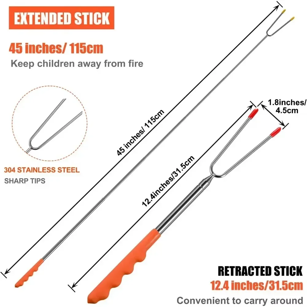 New BBQ Forks Telescopic  Barb - Corn Dog Stick avis et prix